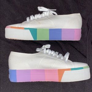 Superga Rainbow Creepers Size 9